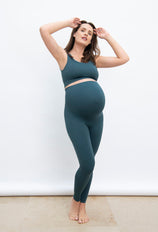 Ultimate Seamless Maternity Leggings - Teal Blue