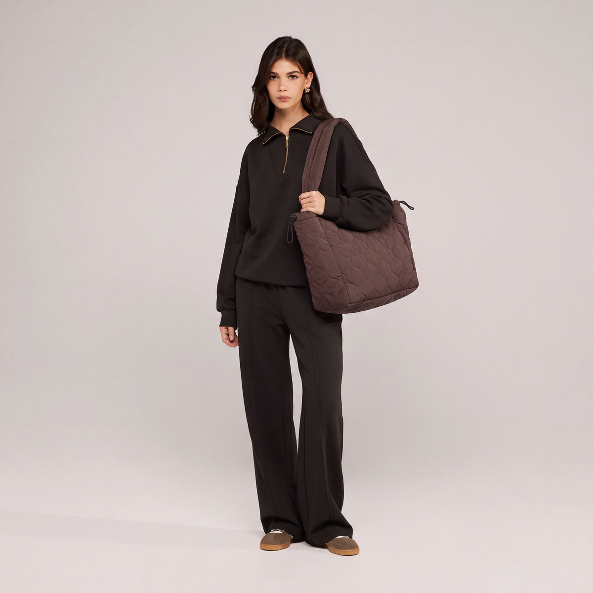 Quilted Bag - Espresso Brown