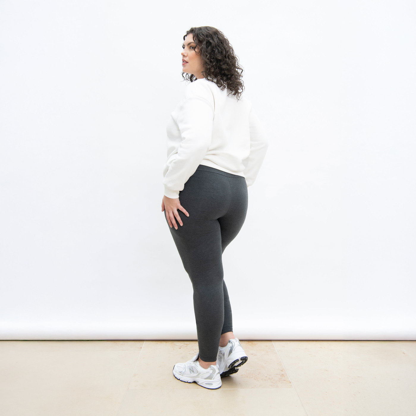 Curve Everyday High Waisted Leggings - Dark Grey Marl