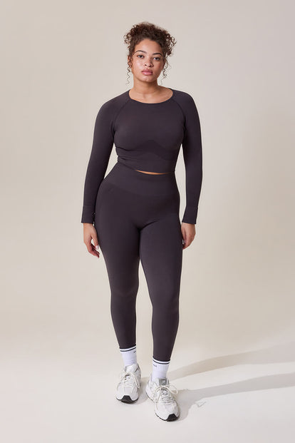 Curve Sculpt Seamless Long Sleeve Top - Shadow