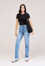 Straight Jeans - Mid Blue