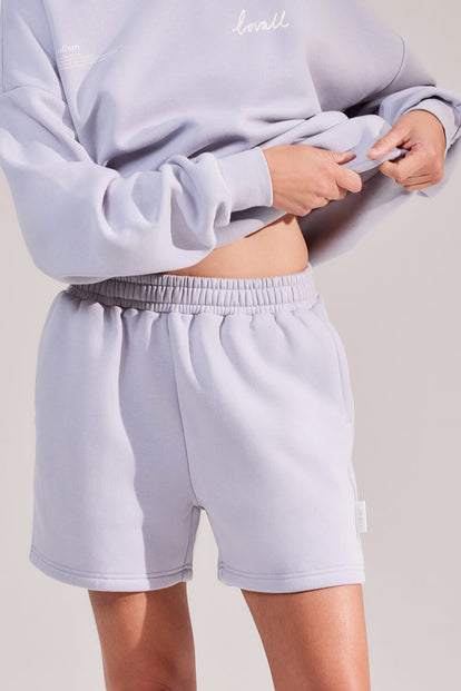 ALL SZN Organic Sweat Shorts - Lilac Mist