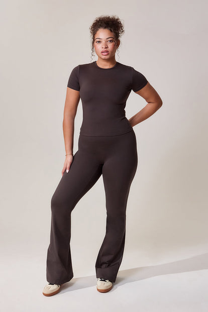 Curve Ultimate Everyday Flare Leggings - Black Coffee