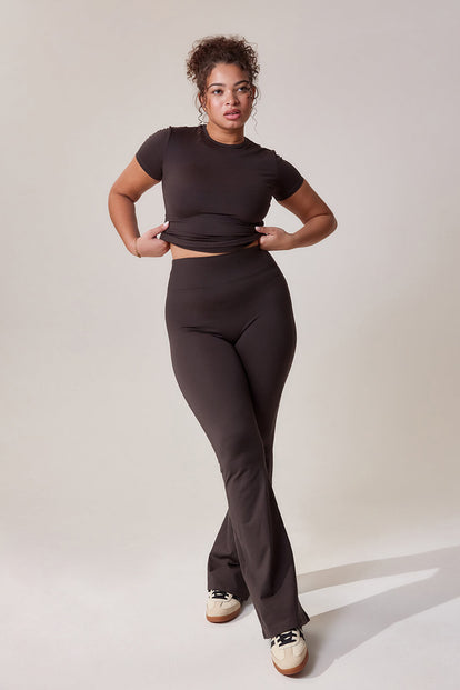 Curve Ultimate Everyday Flare Leggings - Black Coffee