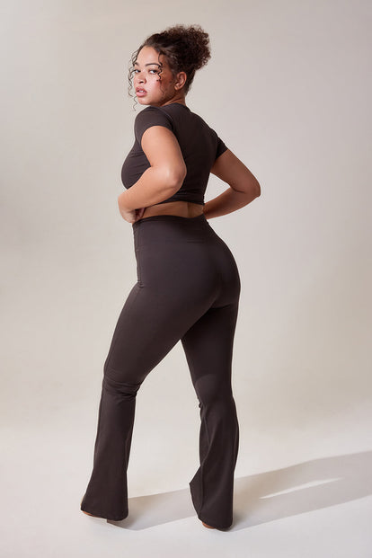 Curve Ultimate Everyday Flare Leggings - Black Coffee