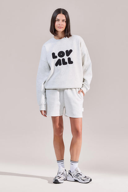 ALL SZN Organic Sweat Shorts - Light Grey Marl