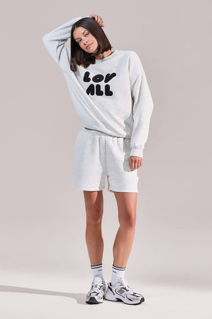 ALL SZN Organic Sweat Shorts - Light Grey Marl