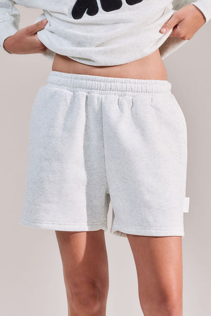 ALL SZN Organic Sweat Shorts - Light Grey Marl