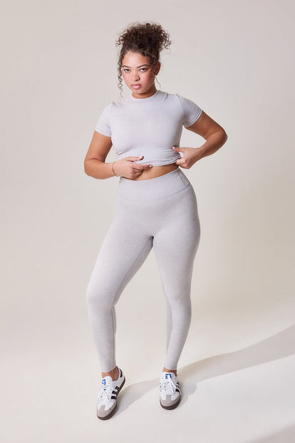Curve Ultimate Everyday Leggings - Light Grey Marl