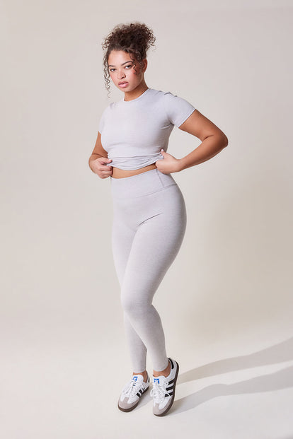 Curve Ultimate Everyday Leggings - Light Grey Marl
