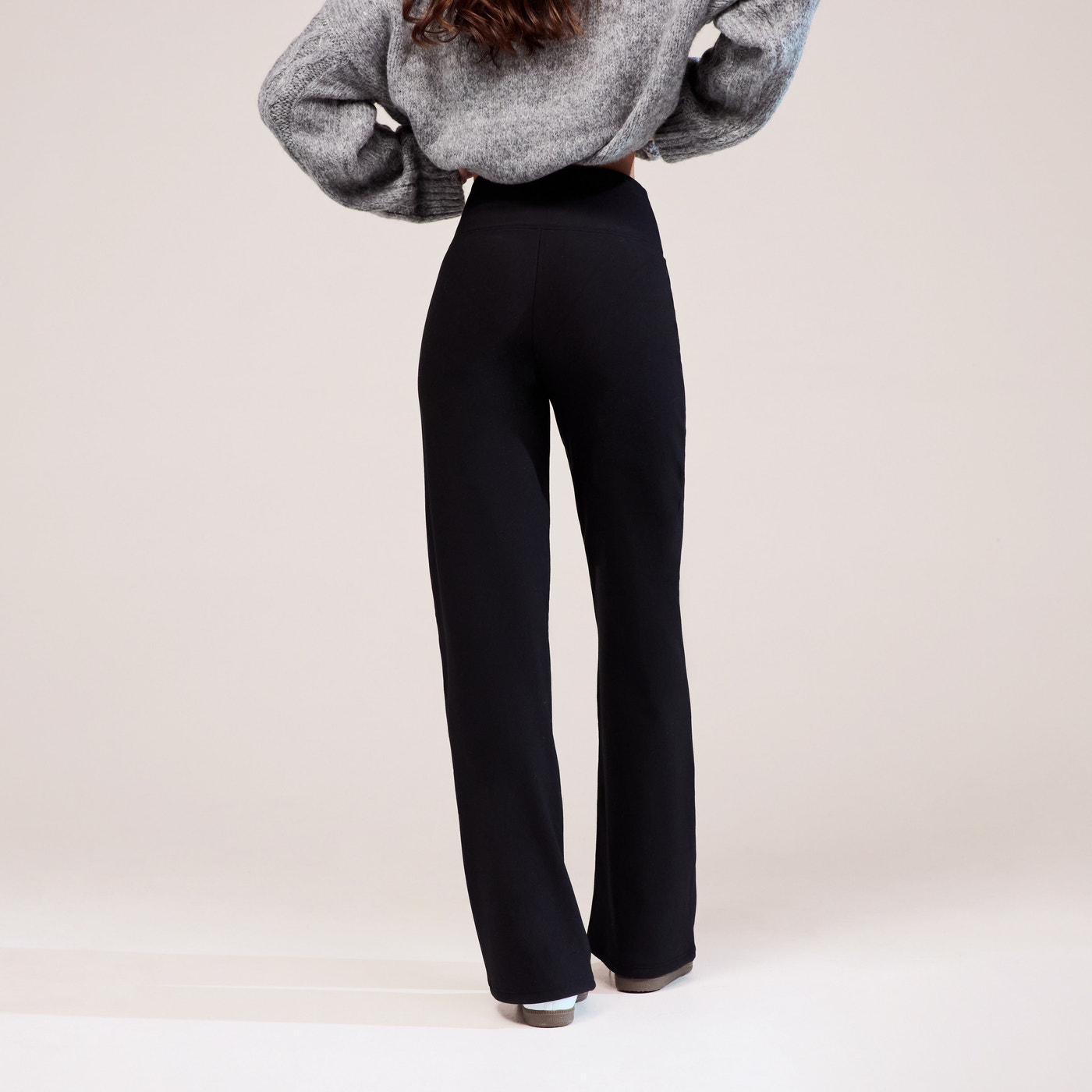 Winter Wide Leg Trousers - Black