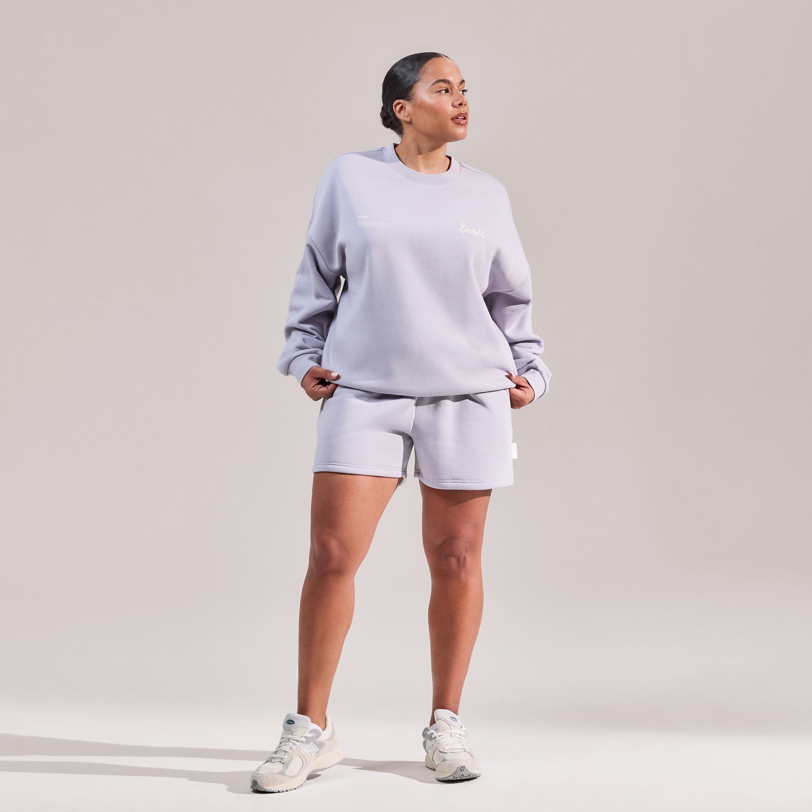Curve ALL SZN Organic Oversized Graphic Sweatshirt Euphoric - Lilac Mist