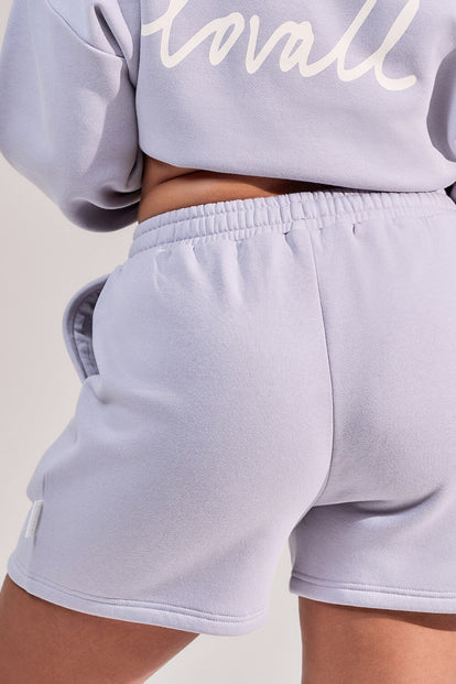 ALL SZN Organic Sweat Shorts - Lilac Mist