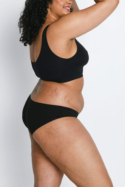 Cotton Brazilian Knickers 3 Pack - Black