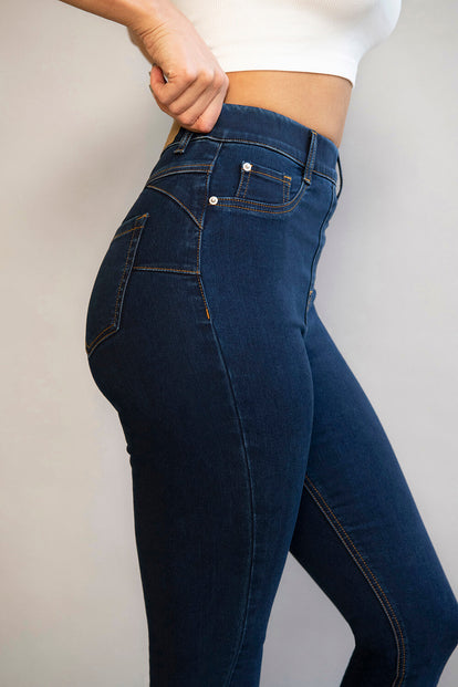 Ultimate Ankle Grazer Jeggings - Dark Blue