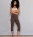 Cropped Lightweight Leggings - Espresso Brown