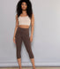 Cropped Lightweight Leggings - Espresso Brown