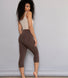 Cropped Lightweight Leggings - Espresso Brown