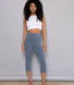 Cropped Lightweight Leggings - Steel Blue