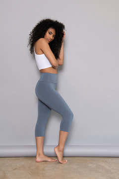 Capri Lightweight Leggings - Steel Blue