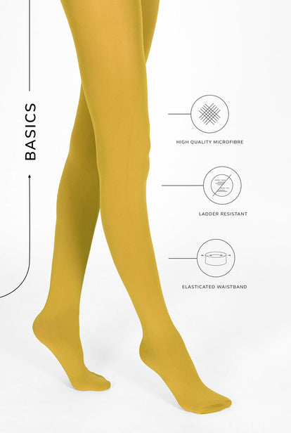 100 Denier Tights - Mustard