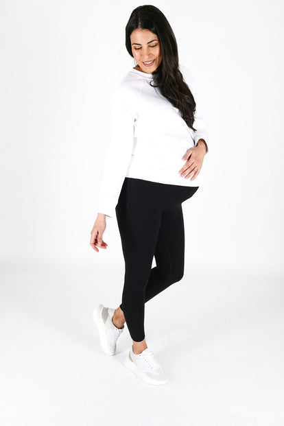 Maternity Revitalise 7/8 Leggings - Midnight Black