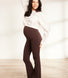 Maternity lightweight Flare Leggings - Espresso Brown