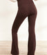 Maternity lightweight Flare Leggings - Espresso Brown