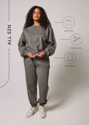 Curve ALL SZN Organic Oversized Sweatshirt Style 4 - Slate Green