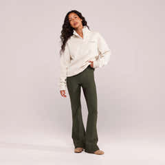 Winter Everyday High Waisted Leggings - Deep Olive