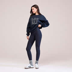 Winter Everyday Fleece-Lined Leggings - Vintage Navy