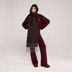 Lovall Knit Oversized Jumper - Burgundy