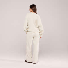 Heavyweight Oversized Sweatshirt Script - Ecru