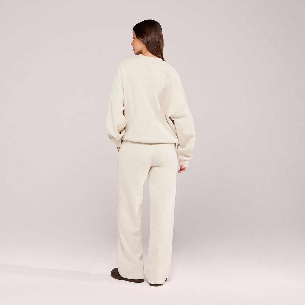 Heavyweight Oversized Sweatshirt Script - Ecru