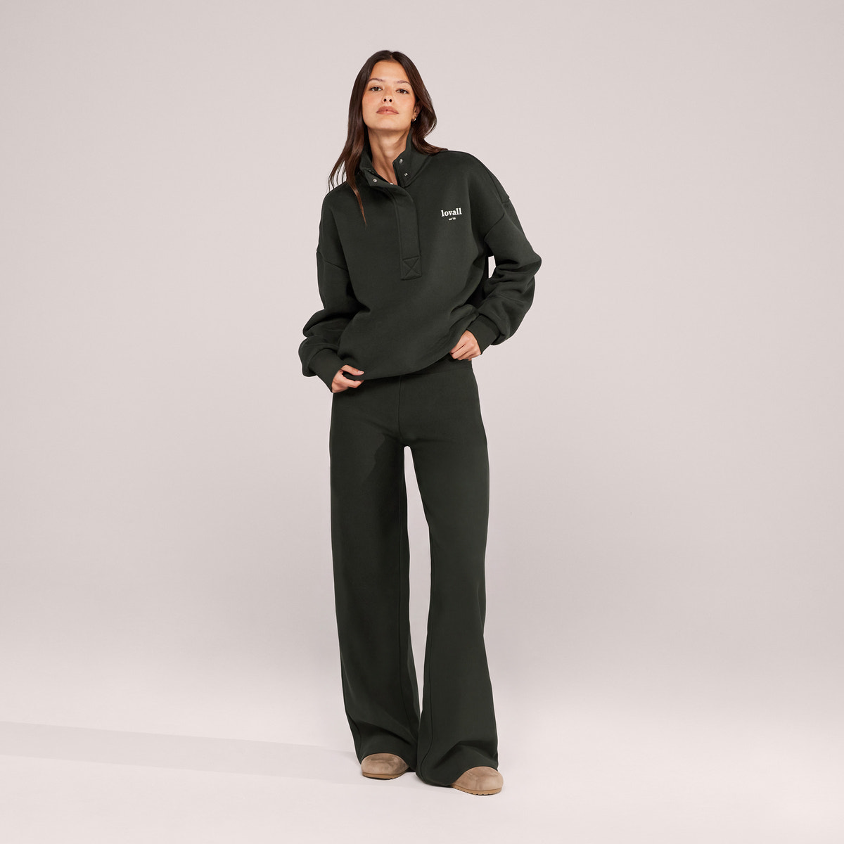 Heavyweight 1/4 Zip Sweatshirt - Pine