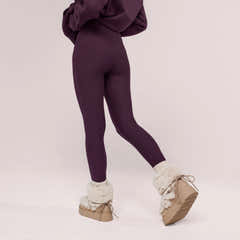 Winter Everyday High Waisted Leggings - Wine
