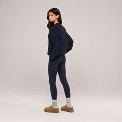 Winter Everyday Fleece-Lined Leggings - Vintage Navy