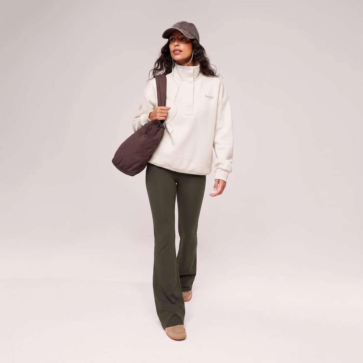 Winter Everyday High Waisted Leggings - Deep Olive
