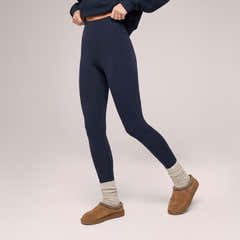 Winter Everyday Fleece-Lined Leggings - Vintage Navy