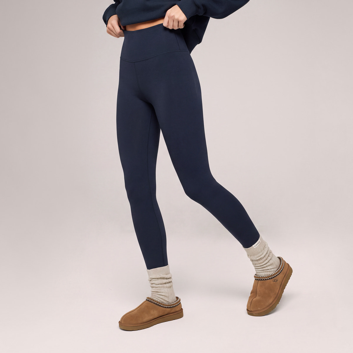 Winter Everyday Fleece-Lined Leggings - Vintage Navy