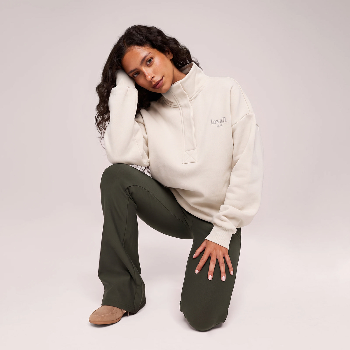 Winter Everyday High Waisted Leggings - Deep Olive