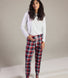 Curve Soft Touch Pyjama Set - Navy & Red Check