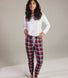 Curve Soft Touch Pyjama Set - Navy & Red Check