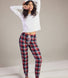 Curve Soft Touch Pyjama Set - Navy & Red Check