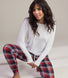Curve Soft Touch Pyjama Set - Navy & Red Check