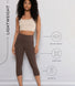 Cropped Lightweight Leggings - Espresso Brown