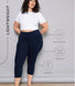 Curve Cropped Lightweight Leggings - Navy