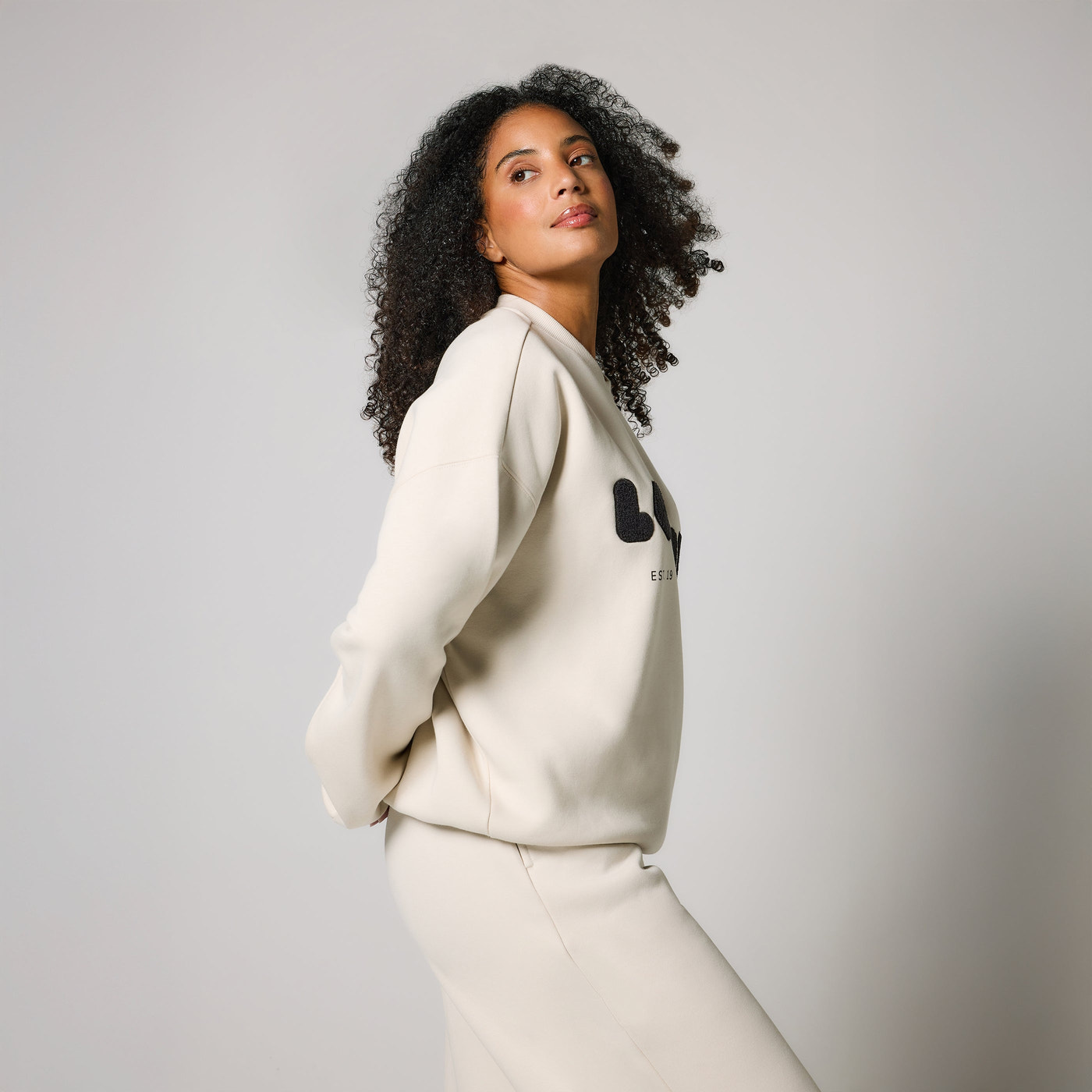 ALL SZN Organic Oversized Sweatshirt Style 2 - Ecru