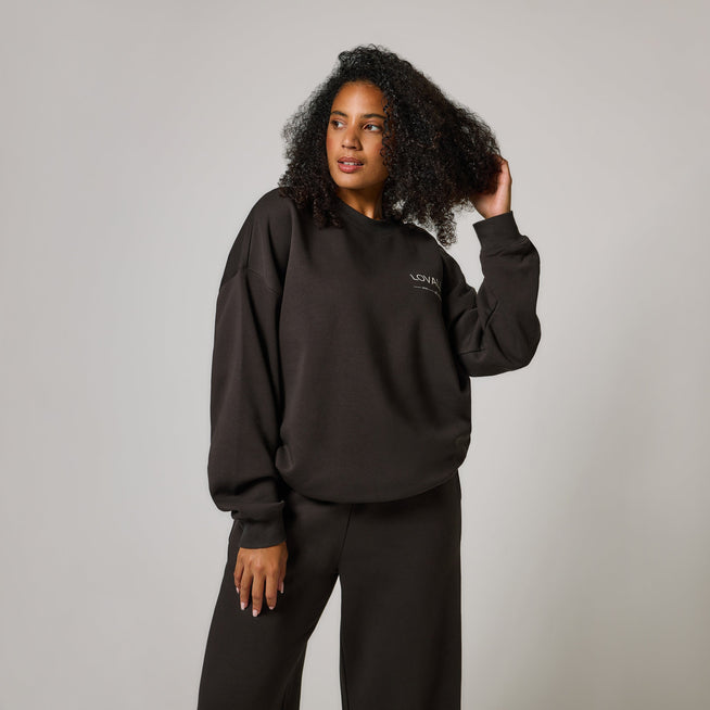Curve ALL SZN Organic Oversized Sweatshirt Style 3 - Black Coffee