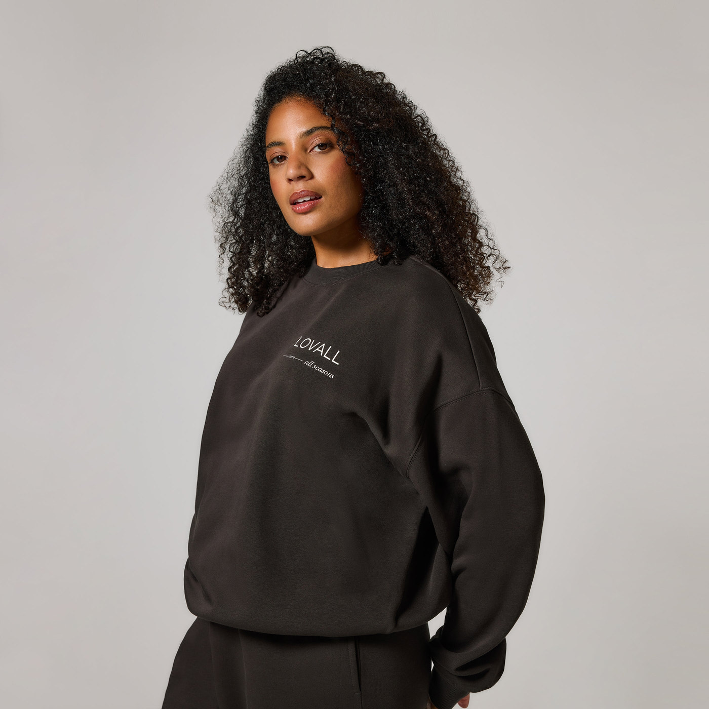 Curve ALL SZN Organic Oversized Sweatshirt Style 3 - Black Coffee
